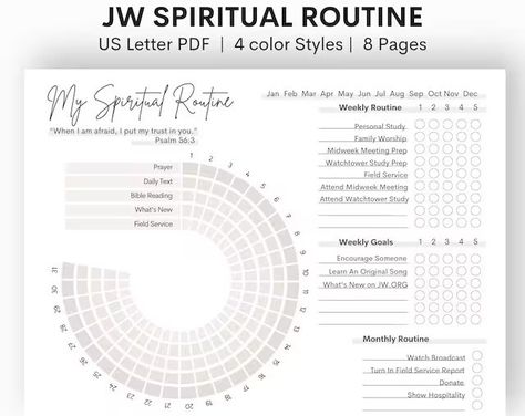 Jw Study Schedule, Personal Bible Study Ideas Jw, Jw Study Ideas, Jw Journaling, Preaching Jw, Jw Personal Study, Jw Games, Bible Reading Journal, Regular Pioneer