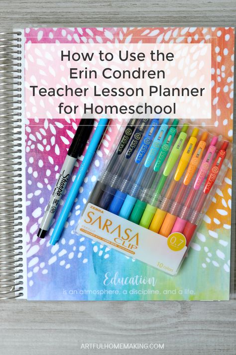 Yes, you can use the Erin Condren Teacher Lesson Planner for homeschool! Here's how. Happy Planner Teacher, Erin Condren Teacher Planner, Teacher Lesson Planner, Toddler Homeschool, Homeschool Teacher, School Supplies Organization, Teacher Lessons, Homeschool Inspiration, Diy School Supplies