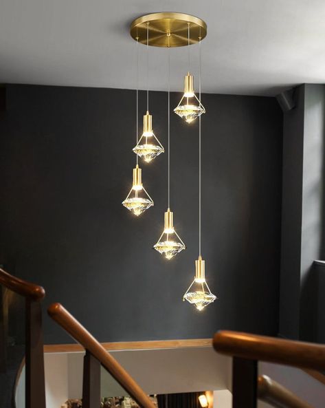 Chandelier Lighting Pendant Light Modern Fixture Ceiling Light Brass Industrial Rustic Modern Iron Glass Led Bedroom Ceiling Lights, Crystal Pendant Lighting, Lighting Pendant, Island Pendant Lights, Ceiling Hanging, Hanging Ceiling Lights, Color Changing Lights, Crystal Diamond, Led Pendant Lights