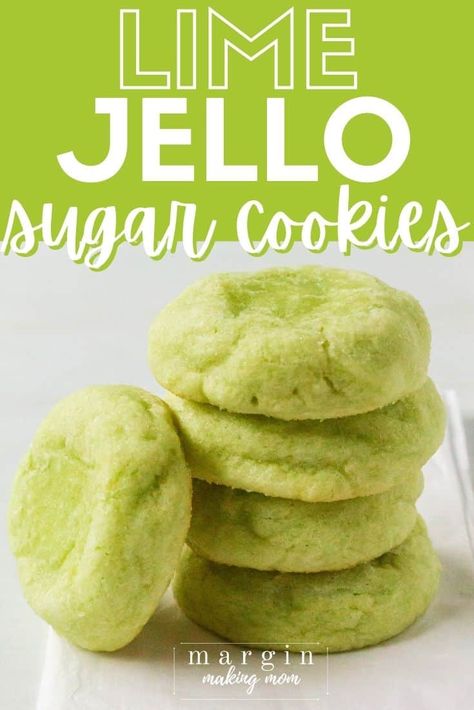 Sugar Cookie Recipe Soft, Lime Jello Recipes, Jello Cookies Recipe, Easy Sugar Cookie Recipe, Jello Cookies, Key Lime Cookies, Fruity Cookies, Jello Dessert Recipes, Lime Cookies