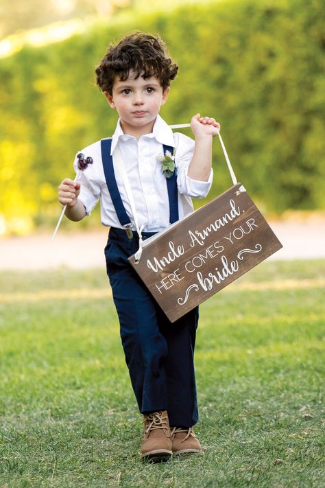 Ring Bearer Outfit Navy, Fall Wedding Ring, Surprise Engagement Party, Ring Bearer Flower Girl, Inside Weddings, Bearer Outfit, Fall Rings, Outdoor Fall Wedding, Ring Bearer Outfit