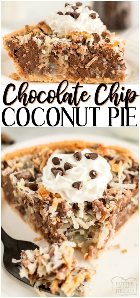 Chocolate Coconut Pie, Coconut Cream Pie Bars, Coconut Recipes Dessert, Chocolate Chip Pie, Pie Chocolate, Hot Chocolate Fudge, Coconut Dessert, Apple Hand Pies, Coconut Desserts