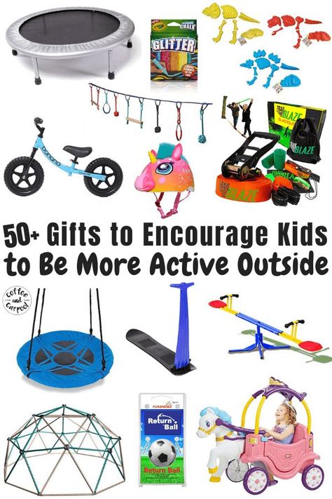 Outdoor Christmas Gifts For Kids, Kids Christmas Gift Guide, Outdoor Gifts For Kids, Outdoor Christmas Gifts, Christmas Presents For Kids, Be More Active, Creative Holiday Gifts, Non Toy Gifts, Unique Gifts For Kids