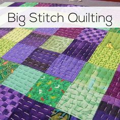 Easy Hand Quilting, Big Stitch Quilting, Hand Quilting Technique, Hand Quilting Designs, Hand Quilting Patterns, Quilt Big, Long Stitch, Quilt Modernen, Machine Quilting Designs