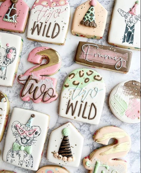 Two Wild Birthday Party Girl Cookies, Wild One Cookies Girl, Two Wild Cookies Girl, Two Wild Birthday Cookies, Born Two Be Wild Birthday Girl, Two Wild Cookies, Bachelorette Cookies, 2nd Birthday Party For Girl, Wild Birthday Party