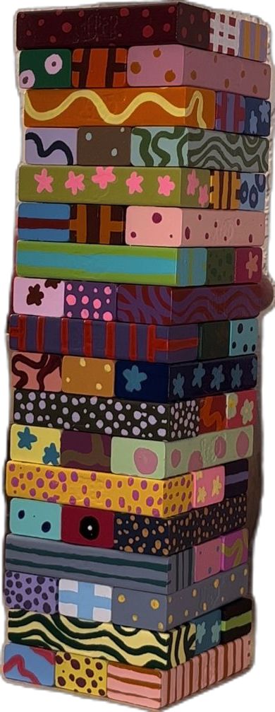 Painted Jenga Blocks, Painted Jenga, Diy Cute Room Decor, Truth Or Dare Jenga, Organizing Jewelry, Ideas For Organizing, Jenga Blocks, Cute Room, Things To Do Alone