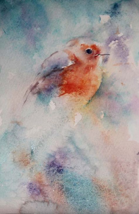 Watercolours With Life: Variety is the Spice of Life : Robin in Watercolour Jean Haines Watercolor, Watercolor Studies, Jean Haines, Robin Birds, Tiny Paintings, Bird Watercolor Paintings, Watercolor Birds, Art Watercolour, Loose Watercolor