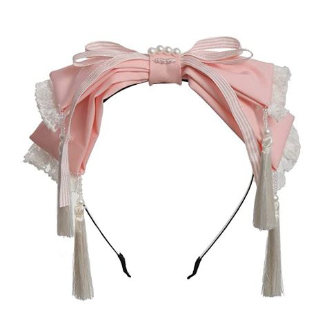 Amazon.com: GRACEART Lolita Big Bowknot Lace Hairband Pink Headband (Style-01) : Clothing, Shoes & Jewelry Lace Hairband, Bunny Shoes, Pink Hair Accessories, Diy Hair Accessories Ribbon, Pink Headband, Maid Cosplay, Kawaii Hairstyles, Lace Trim Shorts, Japanese Kawaii