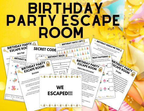 Escape Room Printable, Room Escape Games, Code Secret, Escape Room Puzzles, Backyard Birthday, Escape Room Game, Singing Happy Birthday, Teen Birthday, Secret Code