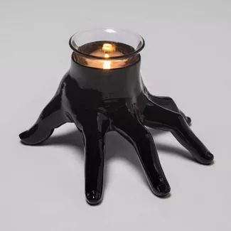 Shop Target for Indoor Halloween Decorations you will love at great low prices. Free shipping on orders of $35+ or same-day pick-up in store. Spooky Room, Mantel Bookshelf, Halloween Candle Holder, Creepy Hand, Spooky Night, Halloween Candle, Dark Home Decor, Goth Home, Smink Inspiration