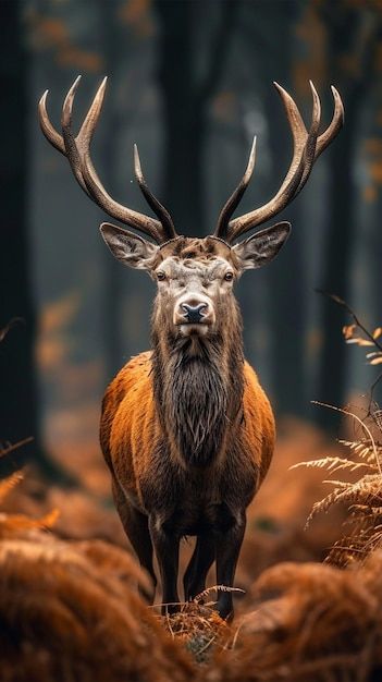 Premium AI Image | Majestic rutting season Red deer stag in UK forest Vertical Mobile Wallpaper Lyme Park, Deer Photography, Deer Photos, Wild Deer, Deer Painting, Camping Stuff, Deer Stags, Red Deer, Fine Art Photography Print