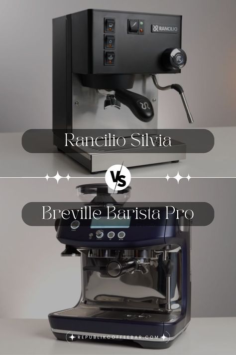 Indulge in a head-to-head comparison of the Breville Barista Pro and Rancilio Silvia espresso machines. Unveiling the pros, cons, and distinctive features of each, this guide helps you make an informed choice. Whether you're a seasoned barista or a coffee enthusiast, this showdown is a must-read. Discover your dream espresso companion today! ☕️✨ Breville Barista Pro, Rancilio Silvia, Coffee Delivery, Compact Appliances, Coffee Makers, Espresso Machines, Buy Coffee, Coffee Enthusiast, Latte Art