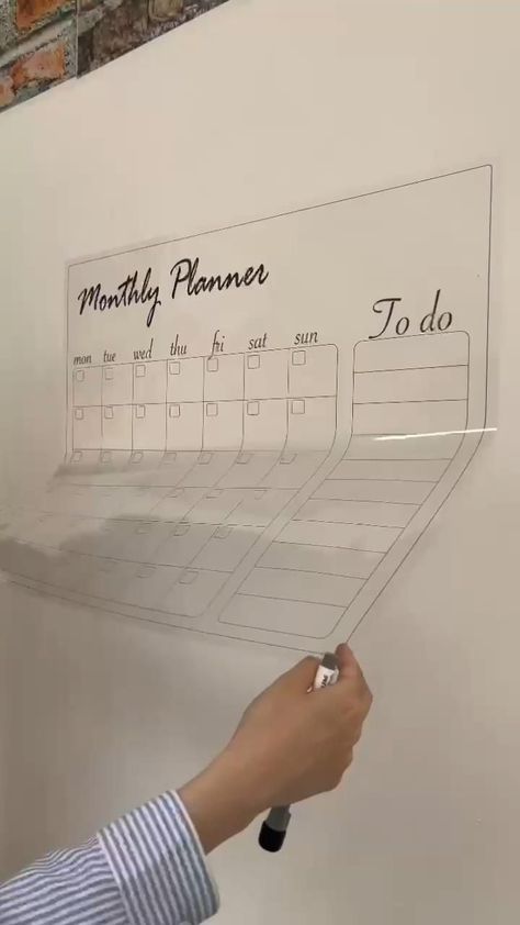 Dry Erase 2024 - 2025 Monthly Planner Organizer🧲🖍🗓📝 scheduleplanner #planneridea. Monthly Wall Planner, Organize My Life Planner Organization, School White Board Ideas, Diy Wall Planner, Whiteboard Planner Ideas, Whiteboard Wall Ideas, Calendar Organization Ideas, Timeline Wall Design, White Board Ideas Organizations