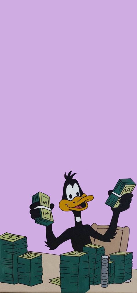 Rare Daffy Duck Money Wallpaper, One Ui 6 Wallpaper, Duck Money Wallpaper, Duffy Duck Wallpaper, Daphy Duck, Daffy Duck Money, Daffy Duck Wallpapers, Money Aestethic, Duffy Duck