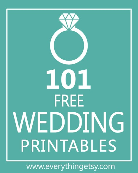 101 Wedding Printables {free} -  Know someone getting married??   EverythingEtsy.com #diy #wedding Planning Printables Free, Wedding Planning Printables, Gratis Printables, Pretty Printables, Free Wedding Printables, Printables Free, Printable Wedding Invitations, Wedding Wishes, Wedding Stationary