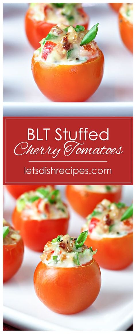 Tomato Appetizer Recipes, Cherry Tomato Appetizers, Stuffed Cherry Tomatoes, Tomato Appetizer, Cherry Tomatoes Recipe, Tomato Appetizers, Cherry Tomato Recipes, Tomatoes Recipe, Bacon Tomato