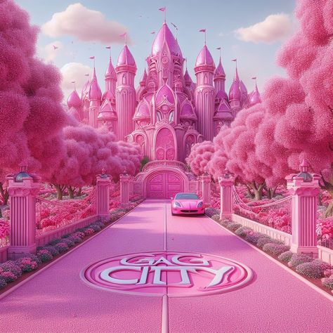 When & where are yall going to arrive at Gag City? #gagcity ⌁ #nickiminaj ⌁ #pinkfriday2 ⌁ #theminajsupreme ⌁ #barbz ⌁ #everybody ⌁ #1 ⌁��… | Instagram Gag City Nicki, Gag City Nicki Minaj, Gag City Nicki Outfit, Pink City Aesthetic, Barbie Background, Barbiecore Aesthetic, Pink Castle, Beautiful Scenery Photography, Phone Wallpaper Pink