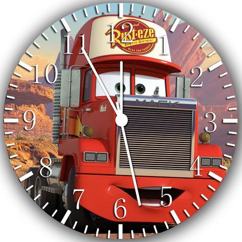 New Disney Cars Mack wall Clock 10 will be nice by Melissaclocks, $12.99 Disney Cars Room, Disney Cars Bedroom, Cars Bedroom, Car Themed Bedrooms, Hot Wheels Room, Car Nursery, Car Room, Disney Bedrooms, Cars Room