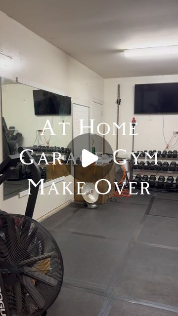 158 comments | Lisa on Instagram: "Here it is, the home gym of my dreams ✨   This is located in our garage, we have a 3 car garage but it is tandem style so one side is 2 car lengths deep, so we made the back car slot our gym! It is the perfect size for what we need it for and I am absolutely obsessed with it now! Jake and I both have a love for fitness and working out, and I am thankful we can do it right here at home, and it look pretty now too 🔥  Don’t forget to LIKE, COMMENT, SAVE, FOLLOW, & SHARE with a friend @ourTXnest It’s a great way to make sure you never miss when I make a post 🫶🏻  Modern Home Home Decor  Home Account  Moody Paint Garage Garage Gym  Home Gym  #budgetfriendlydecor #affordablehomedecor #dailyreels #homeinspo #stylewithme #interiorinspiration #pocketsofmyhome #r Two Car Garage Gym, Tandem Garage Gym, 10x10 Home Gym Layout, 2 Car Garage Ideas Interior, 1 Car Garage Gym, Garage Gym Aesthetic, Single Car Garage Gym, Black Garage Gym, At Home Gym Ideas Garage