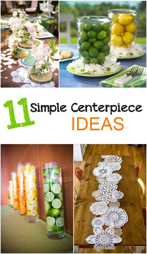 11 Simple Centerpiece Ideas Fiesta Centerpiece Ideas, Simple Spring Centerpiece Ideas, Easy Table Centerpieces Party, Small Table Centerpiece, Spring Table Centerpieces, Simple Table Decorations, Simple Centerpiece, Creative Centerpieces, Spring Centerpiece