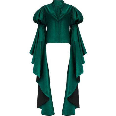 Ruffle Sleeve Blouse | Moda Operandi ($1,250) ❤ liked on Polyvore featuring tops, blouses, ruffle sleeve blouse, oversized blouse, ruffle sleeve top, v-neck tops and frill sleeve top Blouses V Neck, Flutter Sleeve Blouse, Ruffle Sleeve Blouse, Frill Sleeves, Oversized Blouse, Flutter Sleeve Top, Flounce Sleeve, Ruffled Sleeve Top, Oversized Top