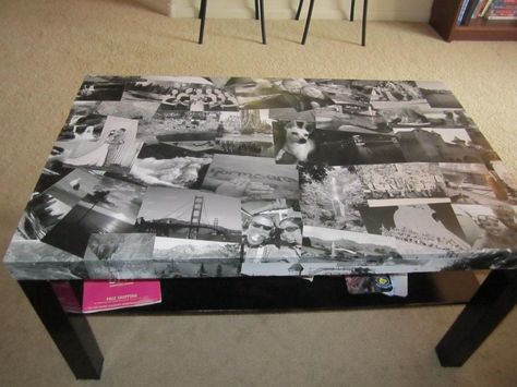 10 Creative Ways to Decoupage Your Furniture Decoupage Coffee Table, Refurbished Table, Ikea Lack Coffee Table, Lack Coffee Table, Coffee Table Pictures, Coffee Table Makeover, Diy Table Top, Ikea Lack, Decoupage Furniture