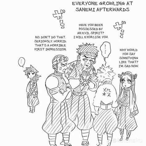 Gyomei Himejima Manga, Hashira Meeting, Ice Hashira, Demon Slayer Behind The Scenes Au, Gyomei Himejima, Taisho Era, Sanemi Shinazugawa, Slayer Meme, Demon Slayer Kimetsu No Yaiba