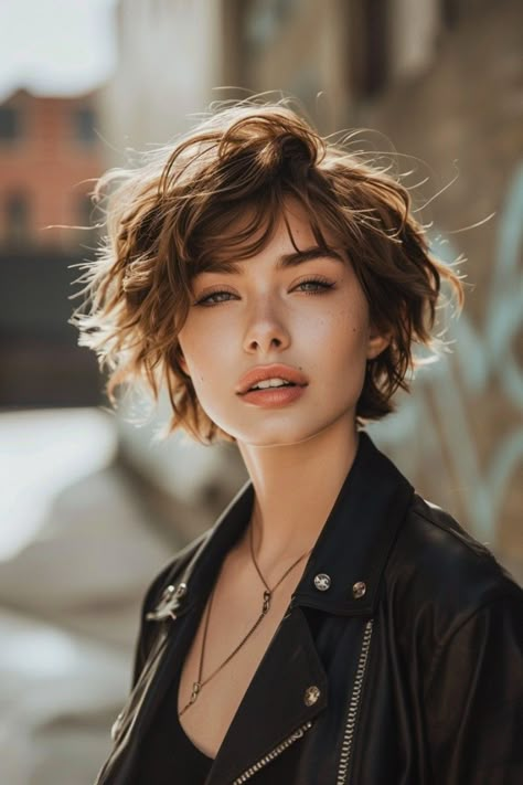 Short Wavy Hairstyle Women, 90s Grunge Hair Short, Pixie Cut Wavy Hair, Short Wavy Hairstyles For Women, Short Wavy Hairstyles, Wavy Haircut, Wavy Pixie Cut, Short Wavy Haircuts, Short Wavy Bob