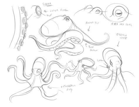 Drawing Tutorial Cartoon, Research Layout, How To Draw Comics, Octopus Sketch, Cartoon Octopus, Animal Anime, Octopus Drawing, Draw Comics, Drawn Fish