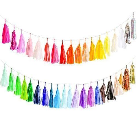 Custom Tassel Garland available at Shop Sweet Lulu Superhero Plates, Balloon Tassel Garland, Party Ideas Kids, I Love You Balloons, Kids Party Ideas, Diy Tassel Garland, Qualatex Balloons, Tissue Paper Tassel, Balloon Tassel