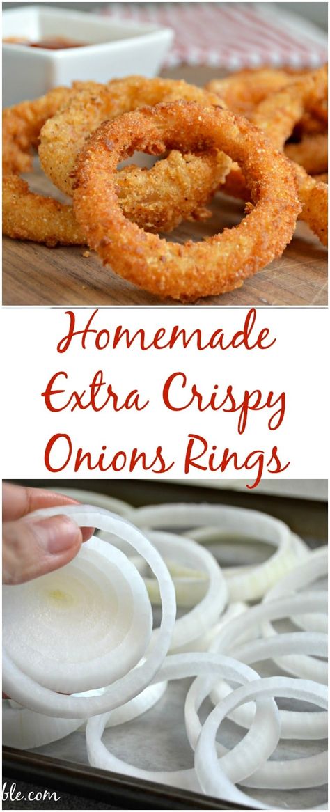 Breakfast Ideas Family, Onion Rings Recipe Easy, Crispy Onion Rings, Homemade Onion Rings, Onion Rings Recipe, Baked Onions, Dinner Recipes Healthy Family, Blooming Onion, Crispy Onions