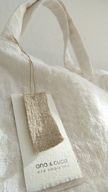 Desain Merek, Hang Tag Design, Buch Design, 카드 디자인, Linens And Lace, Clothing Tags, Eco Bag, Linen Bag, Tag Design