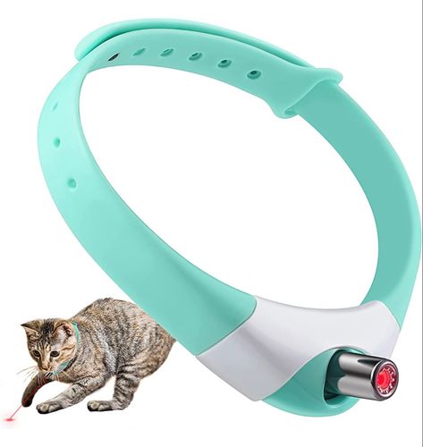 havit Wearable Automatic Cat Toys with LED Lights, Electric Smart Amusing Collar, Indoor Cats, Pet Exercise Toys, USB Rechargeable, Auto On/Off : Pet Supplies Cat Laser Toy, Cat Laser, Interactive Cat Toys, Free Cats, Pet Training, Indoor Cat, Interactive Toys, Cat Playing, Cat Toy