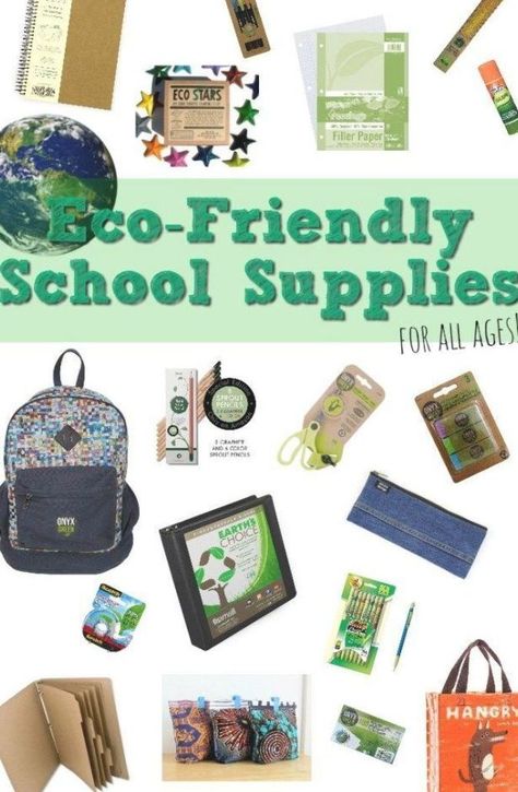 It's back to school season! Here is a helpful list of eco-friendly school supplies to get your kids off on the right foot this year! Eco Friendly School, Eco Friendly School Supplies, Sustainable Schools, Cool Experiments, Eco Friendly Kids, Diy Back To School, Bff Gifts Diy, Eco Friendly Art, School Supplies List