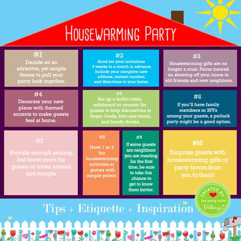 Infographic housewarming party by Bellenza. House Warming Party Food On A Budget, How To Plan A Housewarming Party, Housewarming Party Themes Decoration, House Warming Games, Housewarming Brunch, Housewarming Party Ideas, Housewarming Party Themes, Housewarming Party Favors, Housewarming Party Games