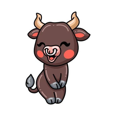 Bull Cartoon, Buffalo Logo, Cow Stuff, Bull Painting, Digital Art Beginner, Cartoon Tattoos, Baby Cows, Children Book, Funny Wallpaper