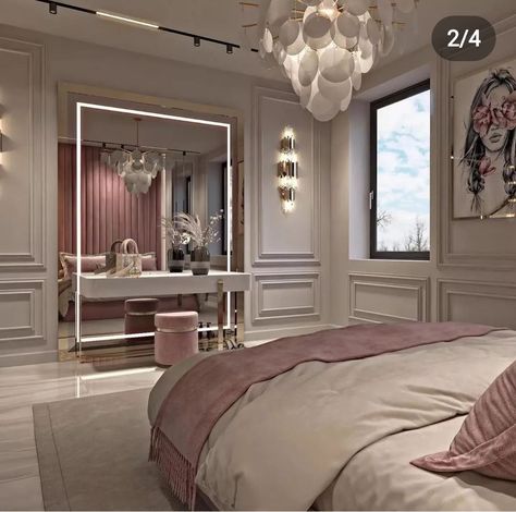 Luxe Bedroom, Decor Ideas Bedroom, Luxury Room Bedroom, Bedroom Interior Design Luxury, Classy Bedroom, Modern Luxury Bedroom, 아파트 인테리어, Luxury Rooms, Room Makeover Bedroom