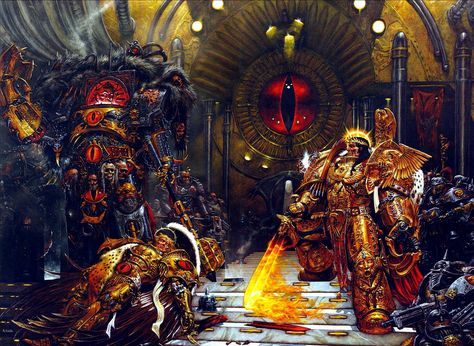 Horus - Warhammer 40K Wiki - Space Marines, Chaos, planets, and more Warhammer 40k Emperor, Paul Bonner, Karl Kopinski, Norman Lindsay, Alan Lee, John Howe, Robert Mcginnis, Frank Cho, Sons Of Horus