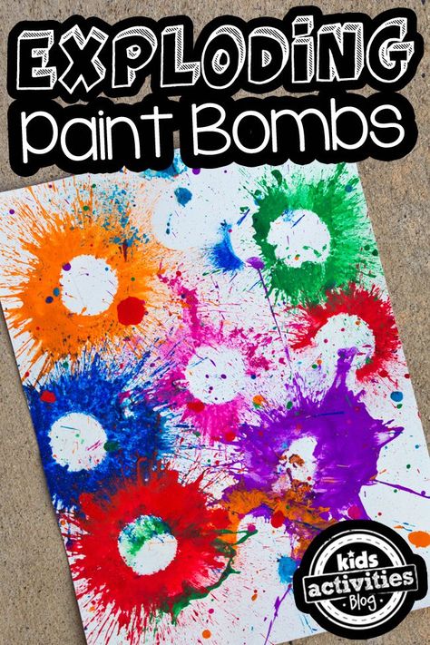 This exploding paint bombs activity for kids is so much fun! Party Games For Teens, Summer Science Activities, Outdoor Party Games, Summer Camp Activities, Summer Science, Messy Art, Activities For Teens, Fun Summer Activities, Science Activities For Kids