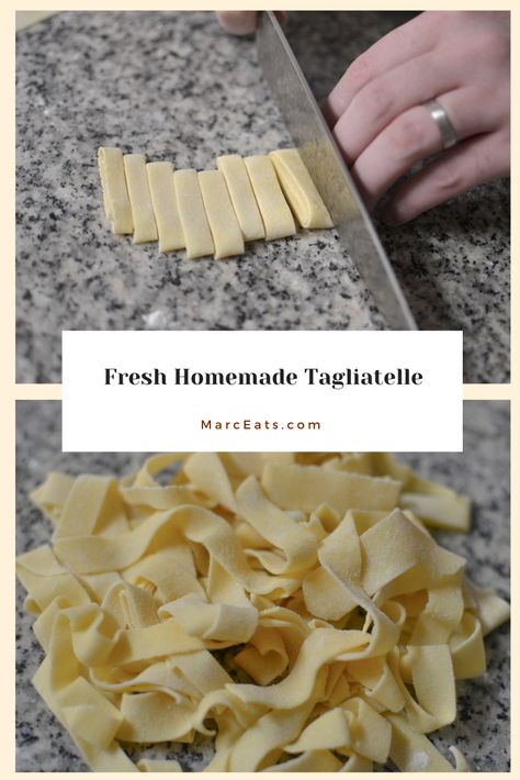 Homemade Tagliatelle Pasta, Pasta Shapes By Hand, Pastas To Make, Homemade Tagliatelle, Pasta Extruder, Tagliatelle Recipe, Fresh Pasta Recipes, Kitchenaid Pasta, Pasta Dough Recipes