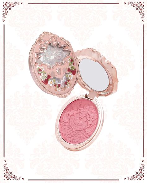 Flower Knows Strawberry Rococo, Strawberry Rococo, Antique Medallion, Stippling Brush, Flower Knows, Cruelty Free Brands, Misty Rose, Blush Flowers, Shell Pattern