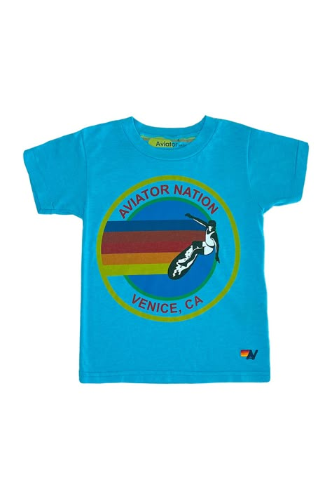 KID'S AVIATOR NATION TEE - NEON BLUE - Aviator Nation Aviator Nation Aesthetic, Clothes For Back To School, Aviator Nation T Shirt, Aviator Nation Shirt, Avatar Nation, Preppy T Shirts, Best Logos Ever, Aviator Nation Tee, Blue Aviator Nation