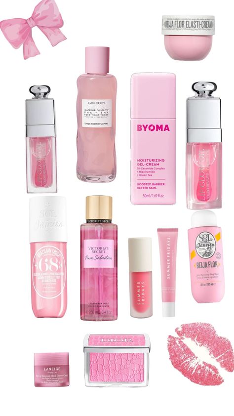 i loooovveee pink skincare 💗💗💗 Face Makeup Routine, Pink Skincare, Sephora Skincare, Girly Christmas Gifts, Eye Makeup Images, Cute Eye Makeup, Sephora Skin Care, Perfume Scents, Festival Nails