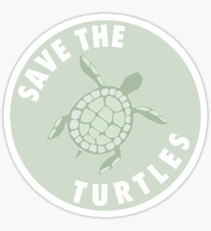 Save The Sea Turtles, Save The Turtles, The Turtles, Green Sticker, Tumblr Stickers, Hydroflask Stickers, Phone Stickers, Unique Sticker, Stickers For Sale