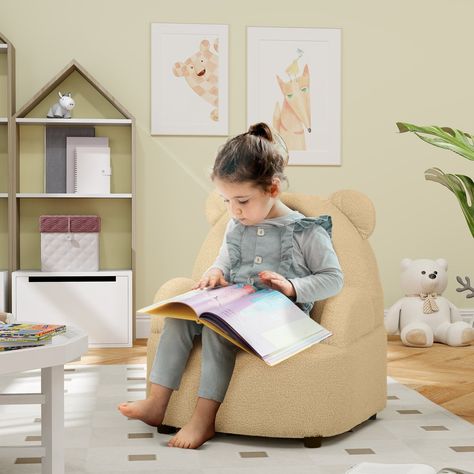 Top offer of the season! AIYAPLAY Kids Armchair, Bear Shaped Toddler Chair for Bedroom Playroom Living Room, Aged 18 Months to 3 Years - Khaki, now at an exclusive price. #discount #handmade #homedesignideas #art #OutdoorLiving #furniturewaveusa #interiors #interiorstyling #livingroomdecor #homedesign Playroom/living Room, Kids Sofa Chair, Shapes For Toddlers, Chair For Bedroom, Toddler Slide, Kids Armchair, Bear Shape, Kids Chair, Toddler Chair