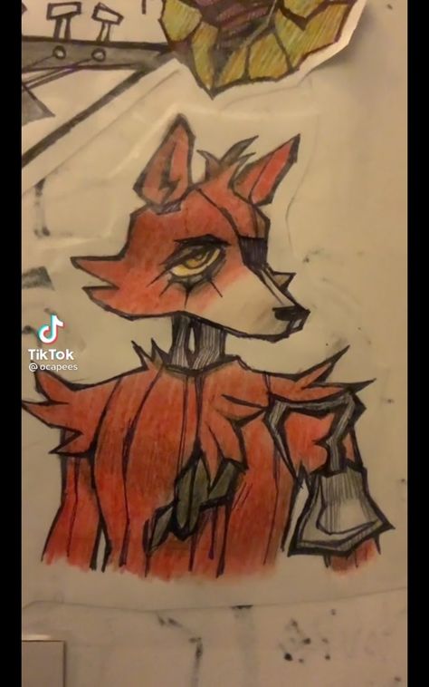 Fnaf Sketches Easy, Fnaf Body Base, Foxy Fnaf Art, Fnaf Drawings Easy, Fnaf Painting, Foxy Fnaf Fanart, Fnaf Drawings Sketches, Fnaf Drawing Ideas, Fnaf Doodles