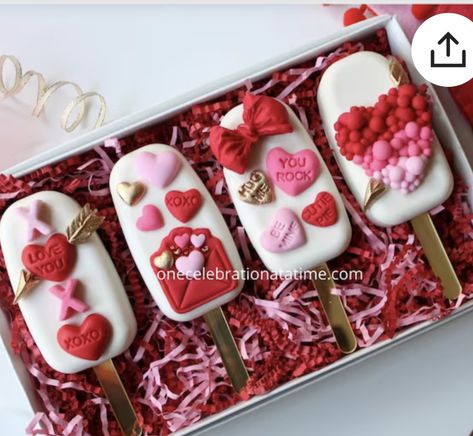 Valentines Cakesicles, Cake Pop Gift, Vday Dessert, Vday Treats, Valentine Cake Pop, Valentines Cake, Bee Mine Valentine, Cake Heart, Christmas Cake Pops