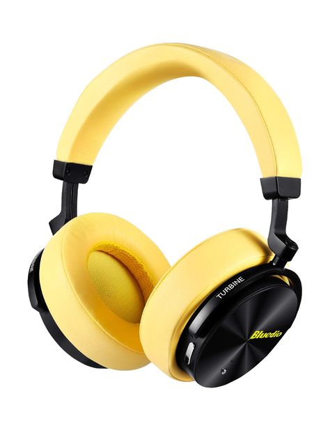 Bluedio T5 (Turbine) Active Noise Cancelling Wireless Bluetooth Headphones Portable Stereo Headsets with Mic Wireless& Wired Comfortable Foldable Stereo ANC Headphones for PC/Cell Phones/TV(Yellow): Amazon.ca: Gateway Yellow Headphones, Wireless Bluetooth Headphones, Headphones Bluetooth, Character Board, Headphone With Mic, Noise Cancelling Headphones, Travel Work, Bluetooth Headphones Wireless, Bluetooth Earbuds