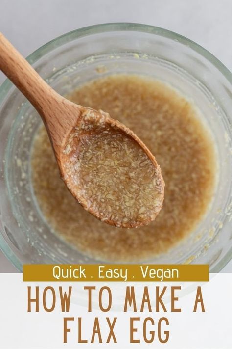 Flax eggs are so easy to make and a great way to replace traditional eggs in vegan baking! They come together with just 2 simple ingredients! Flax Egg Recipe, Egg Replacement In Baking, Flax Eggs, Egg Free Baking, Low Histamine Diet, Egg Replacement, Quick Easy Vegan, Flax Egg, Egg Recipe