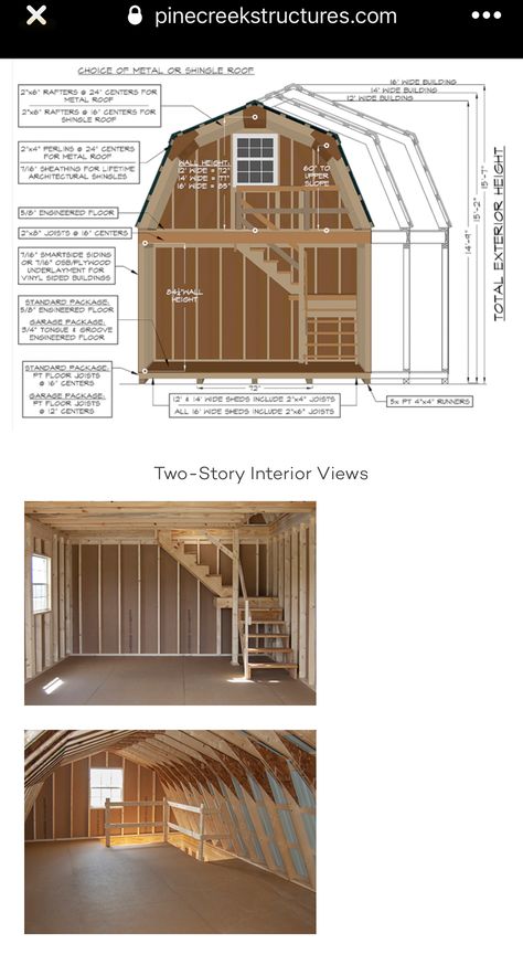 Storage Shed House Plans, Shed Loft Plans, Two Story Shed House Interior, Tin Shed House Design, Barn Shed Tiny House, Shed Loft Ideas, Two Story Shed, Pallet House Plans, Barn With Loft